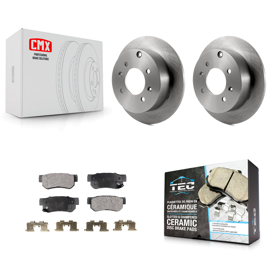 Rear Disc Brake Rotors And Ceramic Pads Kit For Hyundai Sonata Kia Optima Magentis K8T-101866