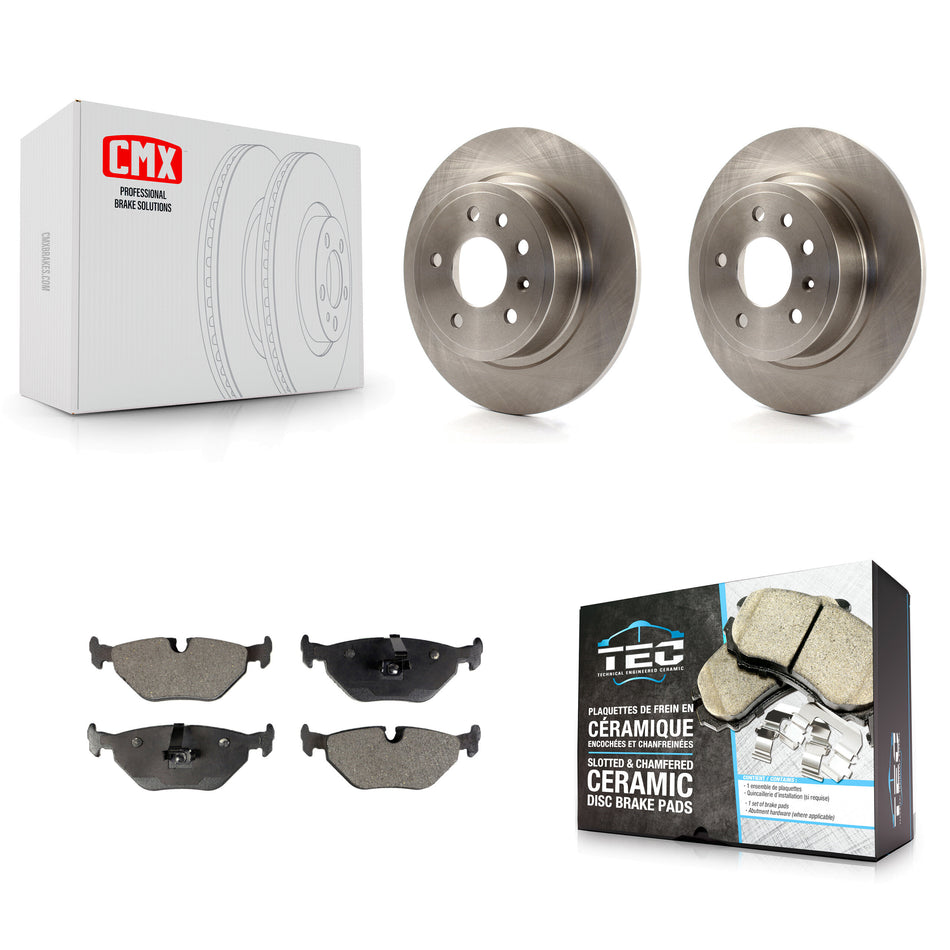 Rear Disc Brake Rotors And Ceramic Pads Kit For Saab 9-5 K8T-101867