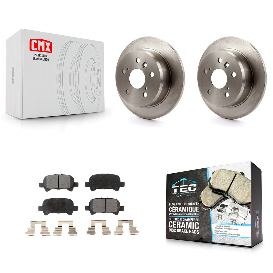 Rear Disc Brake Rotors And Ceramic Pads Kit For Toyota Camry Avalon Solara K8T-101870