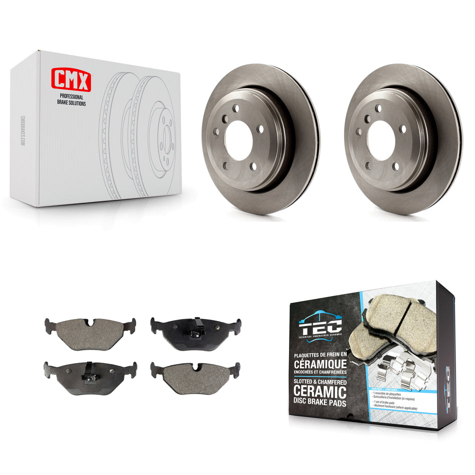 Rear Disc Brake Rotors And Ceramic Pads Kit For 2001-2005 BMW 325xi K8T-101878