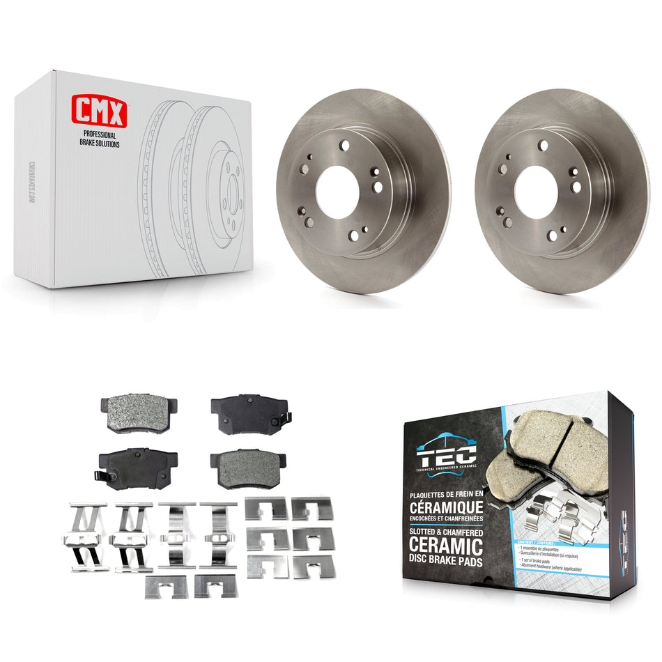 Rear Disc Brake Rotors And Ceramic Pads Kit For Honda Accord Acura TSX K8T-101888