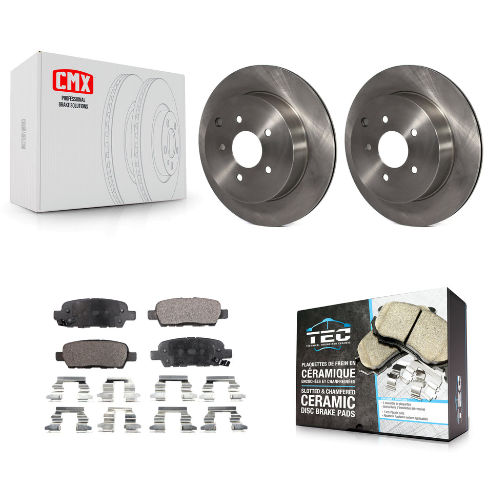 Rear Disc Brake Rotors And Ceramic Pads Kit For Nissan Murano INFINITI Pathfinder QX60 Q50 Quest FX35 JX35 Q60 M37 QX70 Q70 Q70L FX45 FX37 M56 M35h K8T-101891