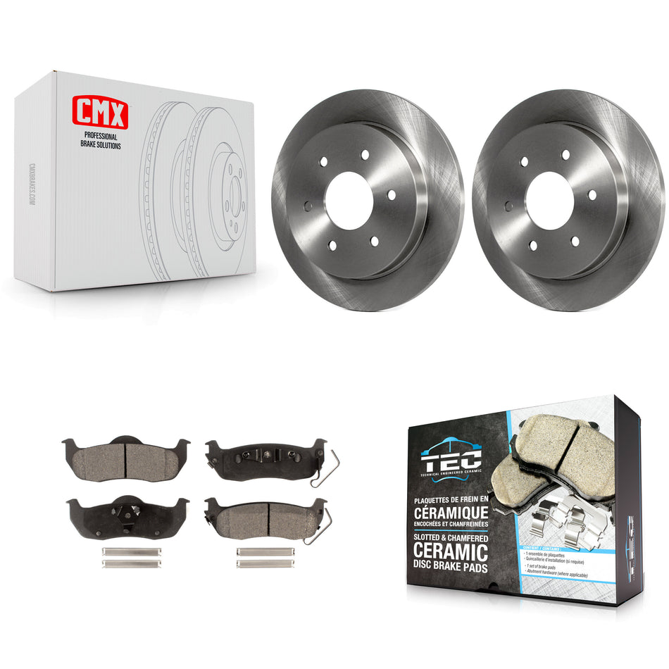 Rear Disc Brake Rotors And Ceramic Pads Kit For Nissan Titan Armada INFINITI QX56 Pathfinder TITAN K8T-101899