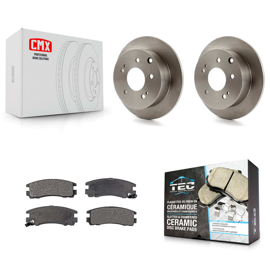 Rear Disc Brake Rotors And Ceramic Pads Kit For Mitsubishi Galant Eclipse K8T-101902