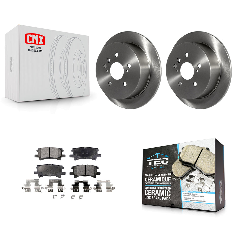 Rear Disc Brake Rotors And Ceramic Pads Kit For Lexus Toyota Highlander RX350 RX330 RX400h K8T-101903