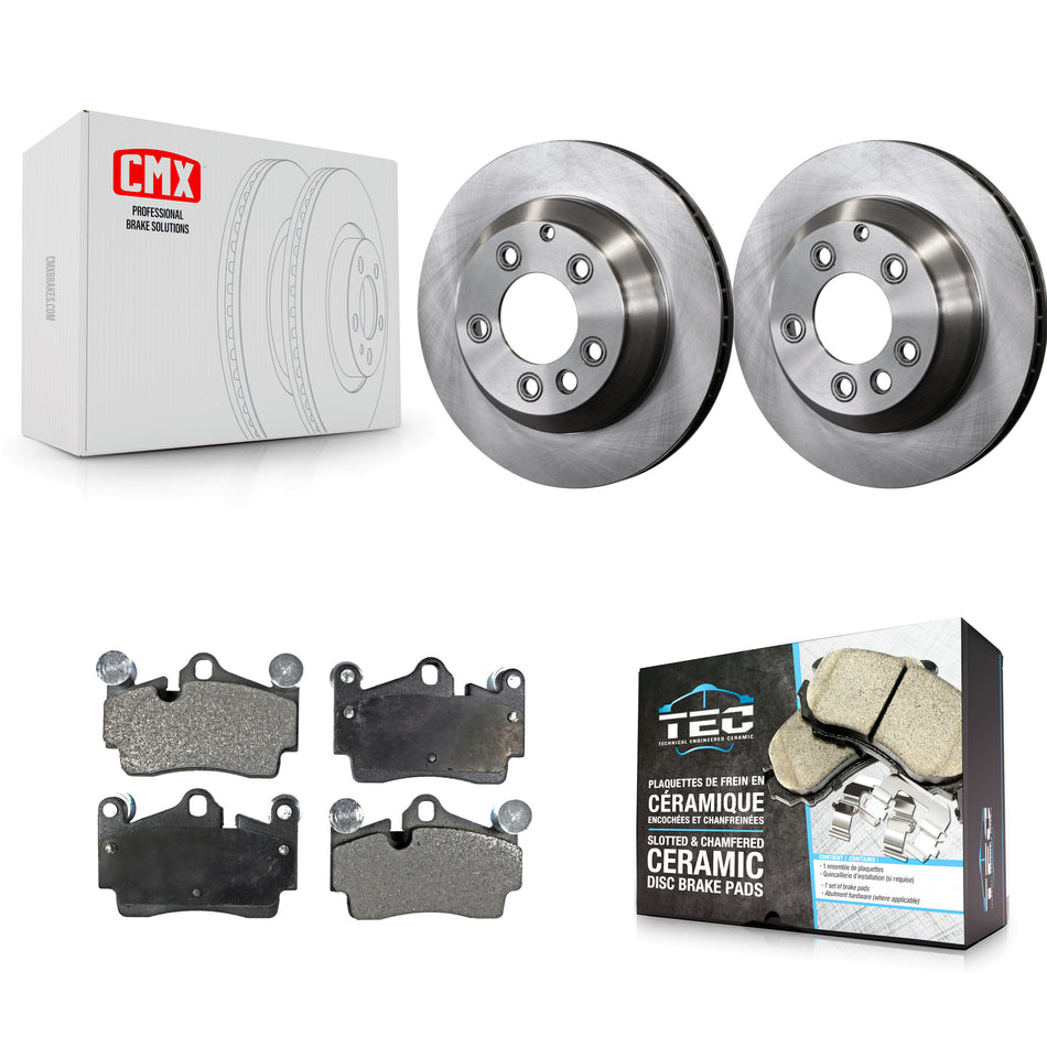 Rear Disc Brake Rotors And Ceramic Pads Kit For Audi Q7 Porsche Cayenne Volkswagen Touareg K8T-101907