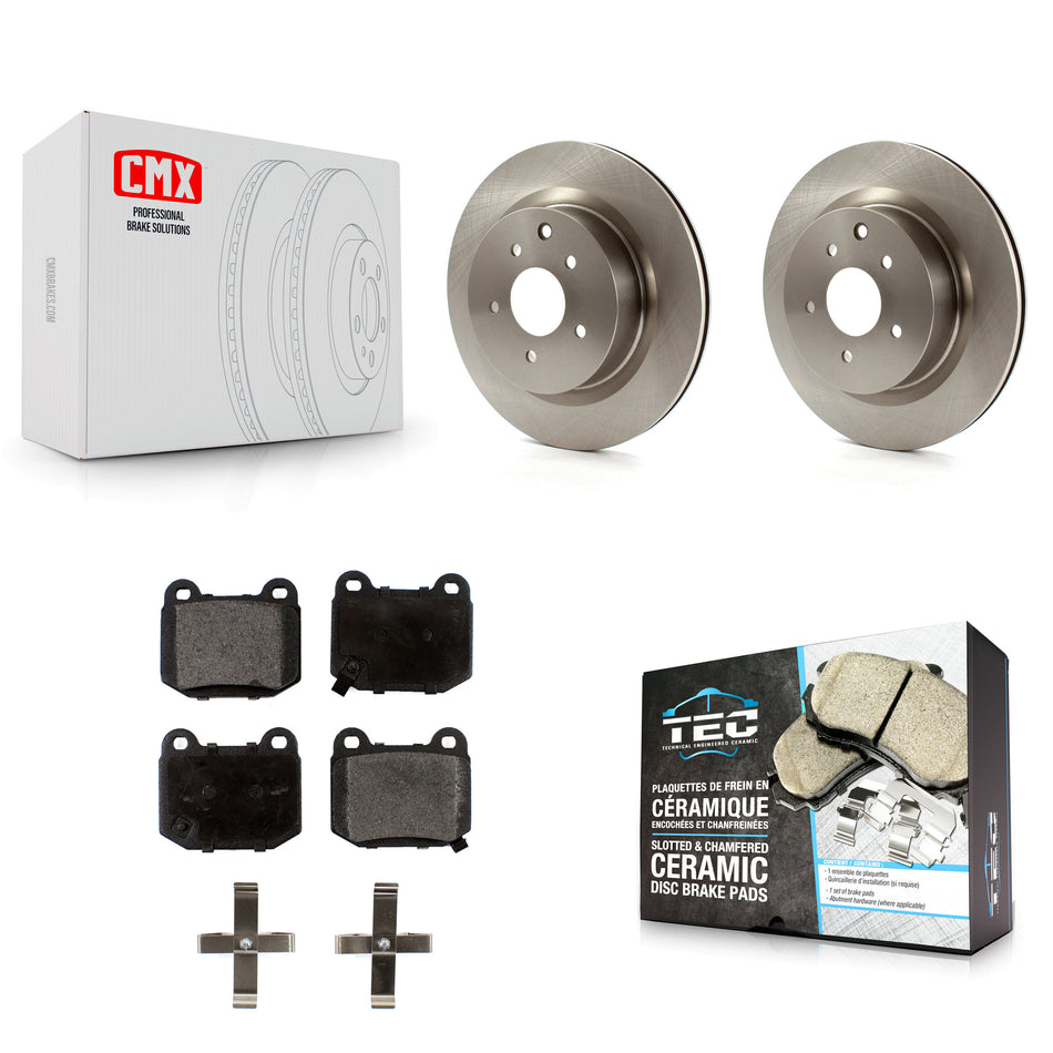 Rear Disc Brake Rotors And Ceramic Pads Kit For Nissan 350Z Infiniti G35 INFINITI With Brembo Brakes K8T-101908