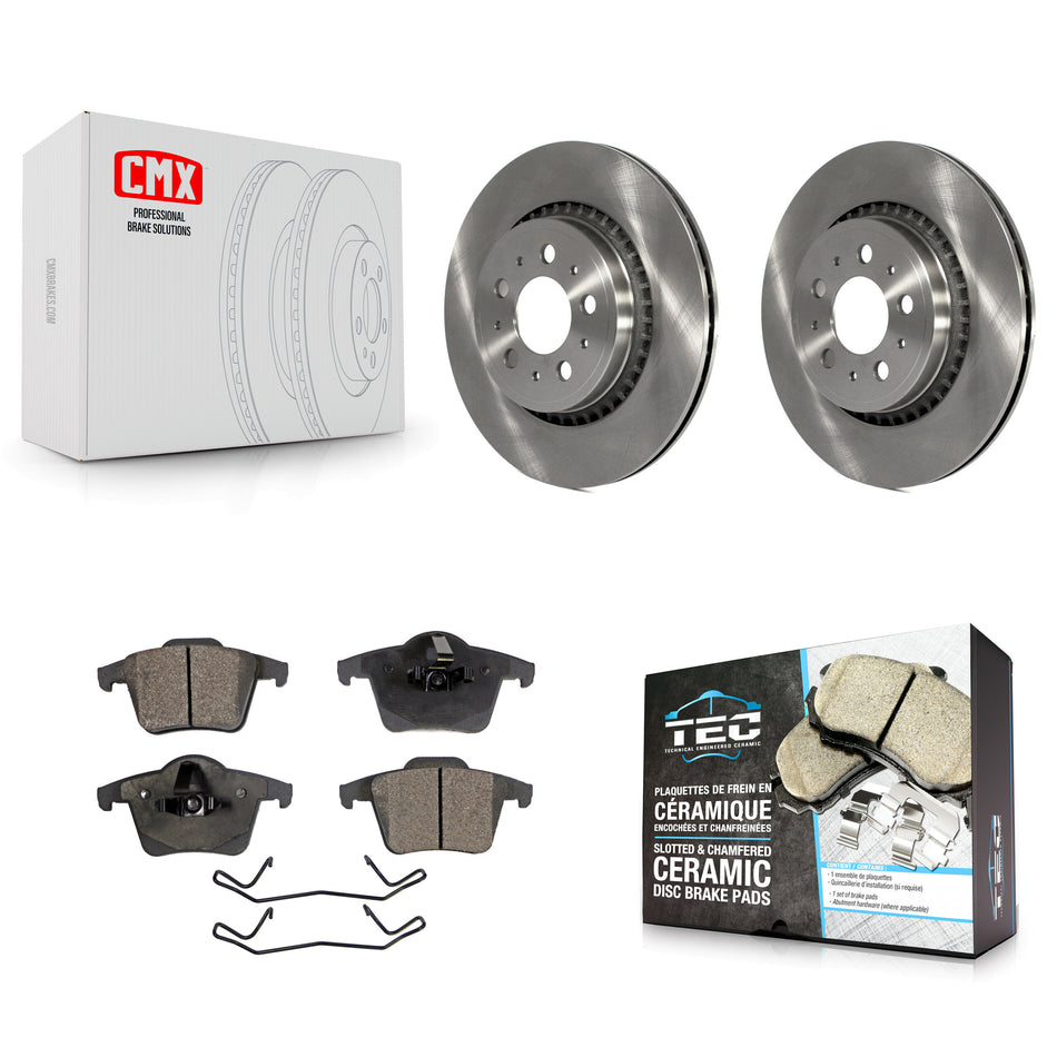 Rear Disc Brake Rotors And Ceramic Pads Kit For 2003-2014 Volvo XC90 K8T-101911