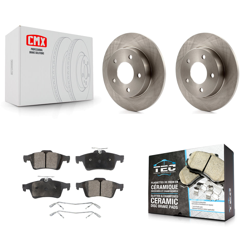 Rear Disc Brake Rotors And Ceramic Pads Kit For Mazda 3 Sport K8T-101912