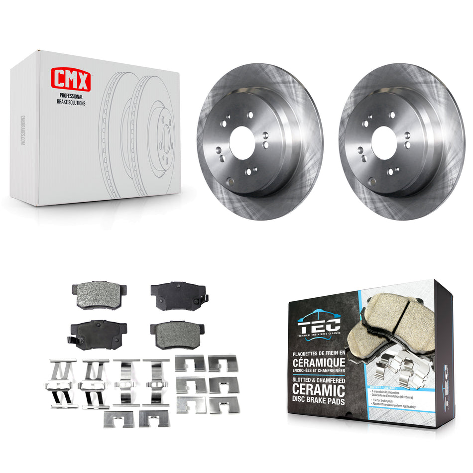 Rear Disc Brake Rotors And Ceramic Pads Kit For Acura RDX K8T-101917