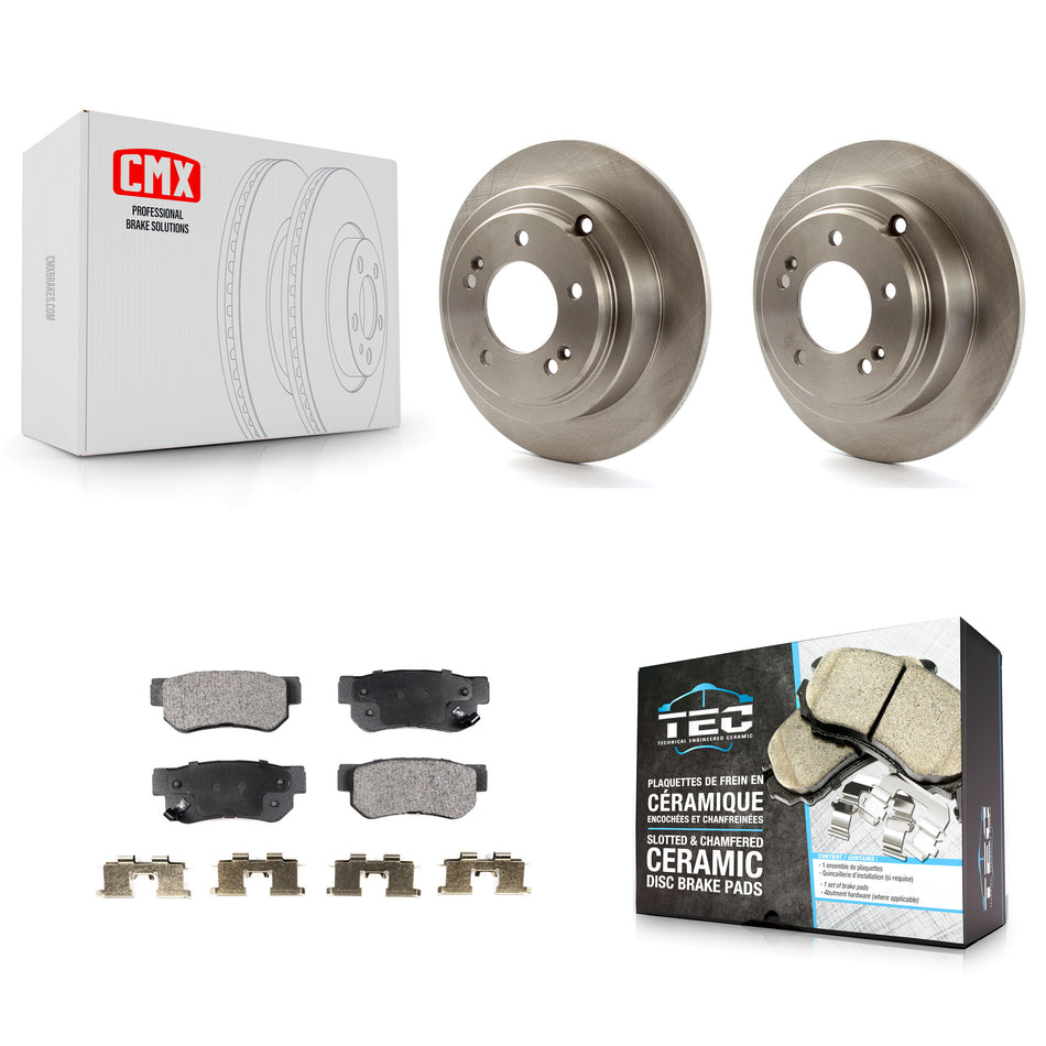 Rear Disc Brake Rotors And Ceramic Pads Kit For 2004-2006 Kia Amanti K8T-101919