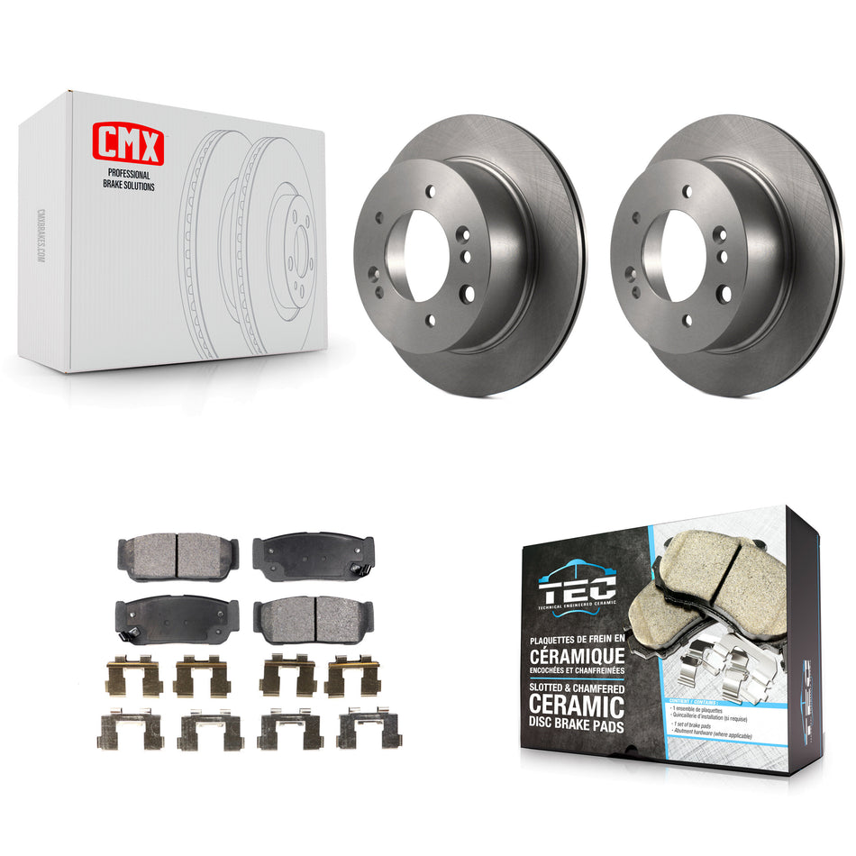 Rear Disc Brake Rotors And Ceramic Pads Kit For 2003-2006 Kia Sorento K8T-101920