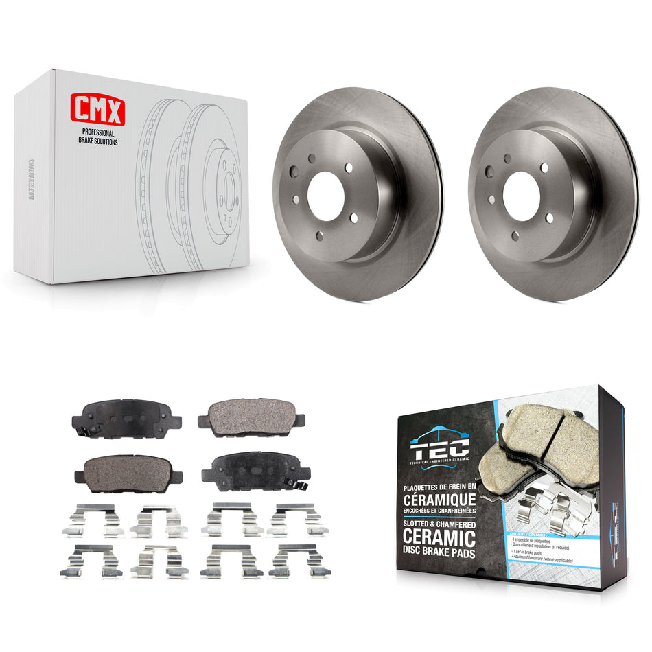 Rear Disc Brake Rotors And Ceramic Pads Kit For Nissan INFINITI Maxima G37 G35 M35 370Z 350Z QX50 EX35 G25 M45 Q40 EX37 Z K8T-101925