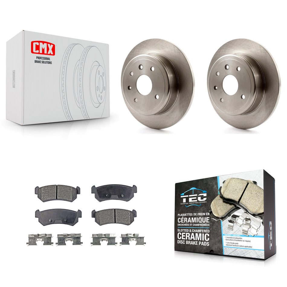 Rear Disc Brake Rotors And Ceramic Pads Kit For 2004-2006 Chevrolet Optra With 276mm Diameter Rotor K8T-101927