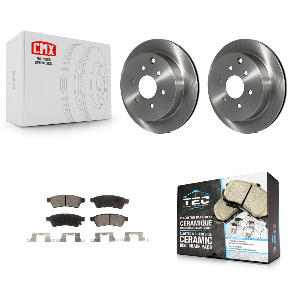 Rear Disc Brake Rotors And Ceramic Pads Kit For Nissan Frontier Xterra Suzuki Equator K8T-101935