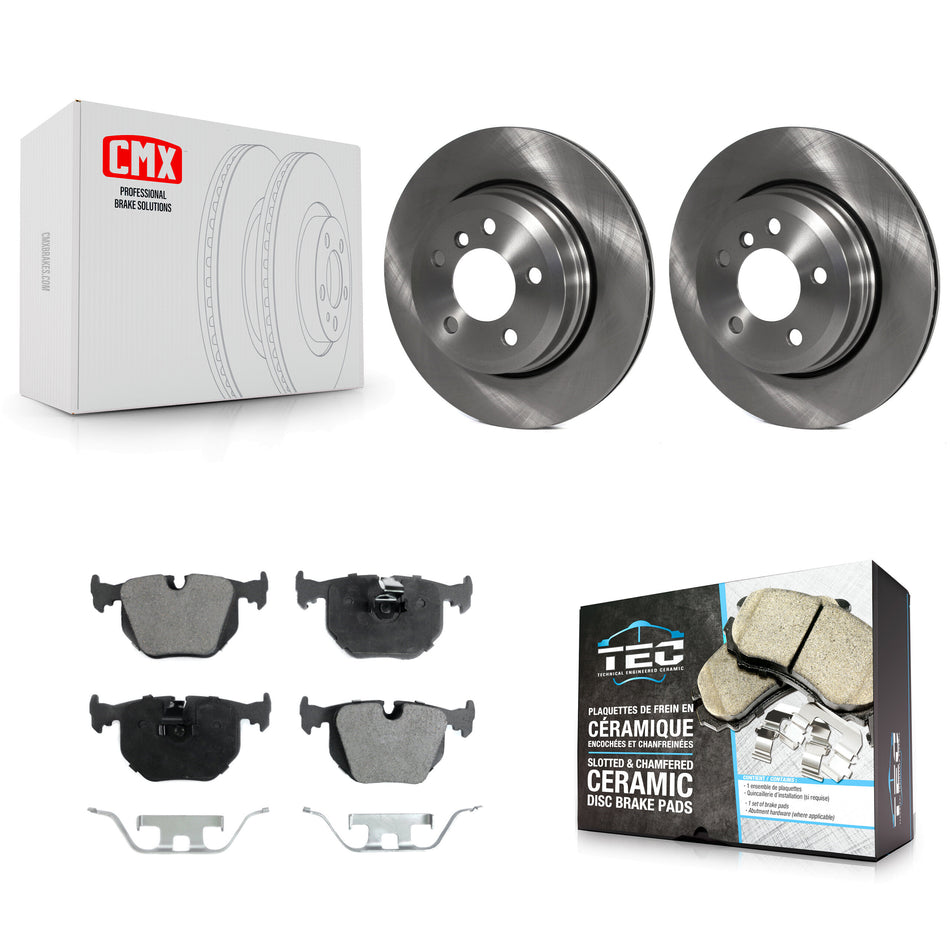 Rear Disc Brake Rotors And Ceramic Pads Kit For 2004-2010 BMW X3 K8T-101942