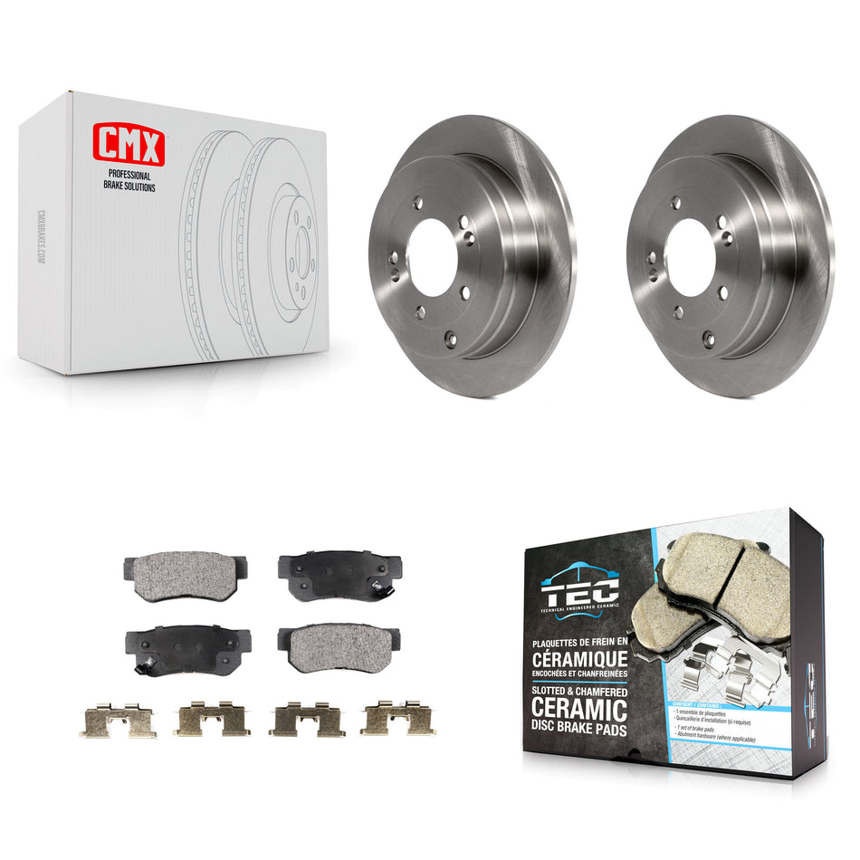 Rear Disc Brake Rotors And Ceramic Pads Kit For 2006-2009 Hyundai Azera K8T-101945