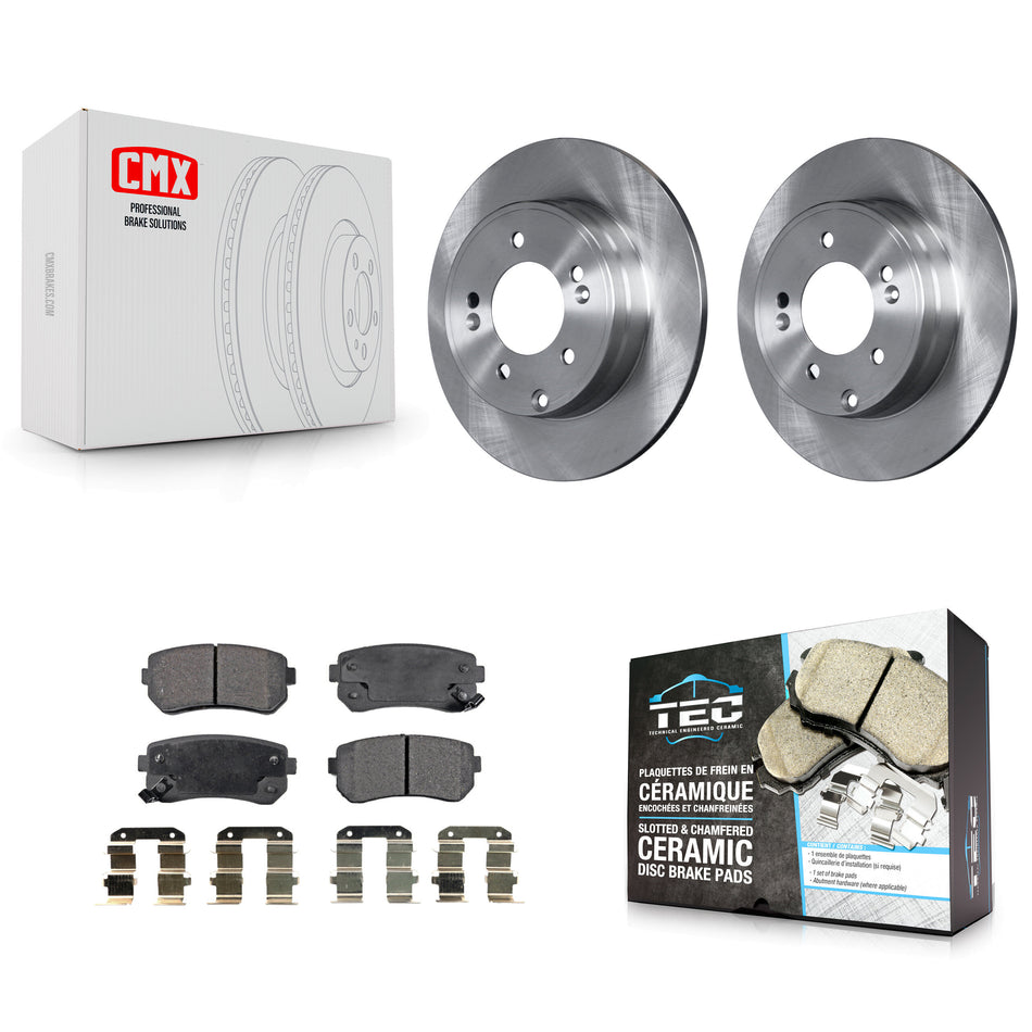 Rear Disc Brake Rotors And Ceramic Pads Kit For Hyundai Sonata Tucson Kia Cadenza K8T-101947