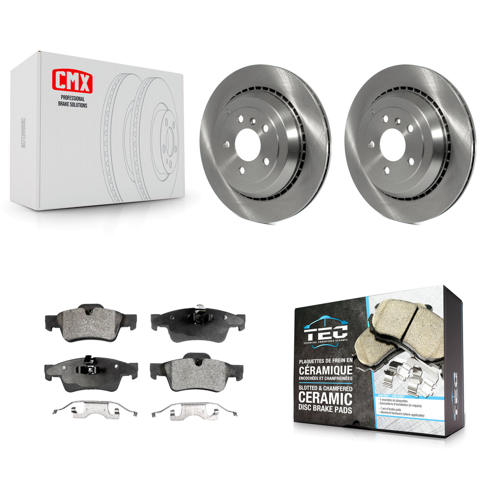 Rear Disc Brake Rotors And Ceramic Pads Kit For Mercedes-Benz ML350 GL450 R350 GL550 GL350 ML500 ML550 GL320 R500 R320 K8T-101952