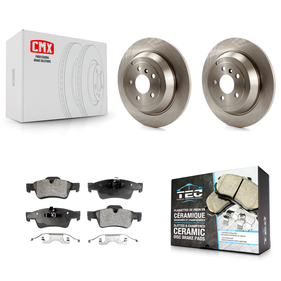 Rear Disc Brake Rotors And Ceramic Pads Kit For Mercedes-Benz ML350 R350 ML500 ML320 R500 R320 ML450 K8T-101953