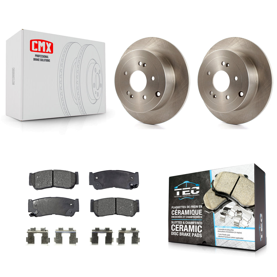 Rear Disc Brake Rotors And Ceramic Pads Kit For 2007-2009 Hyundai Santa Fe K8T-101964