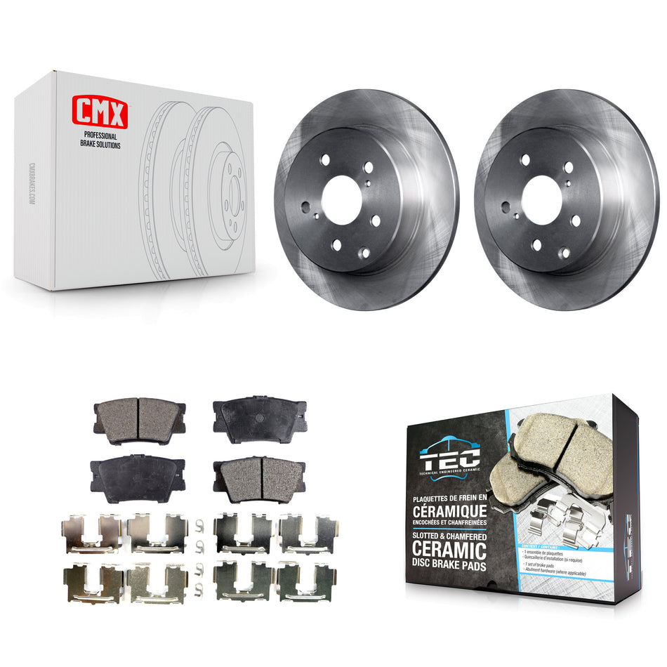 Rear Disc Brake Rotors And Ceramic Pads Kit For Toyota RAV4 Lexus HS250h K8T-101965