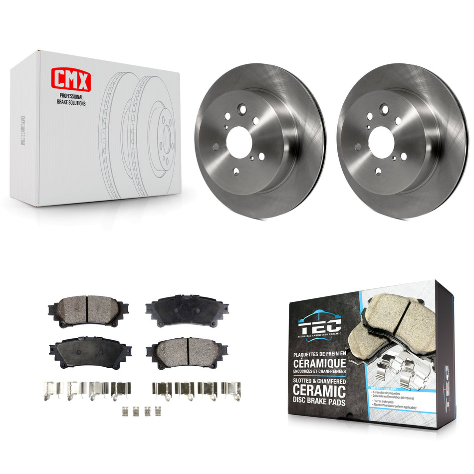 Rear Disc Brake Rotors And Ceramic Pads Kit For Lexus IS250 IS350 K8T-101968