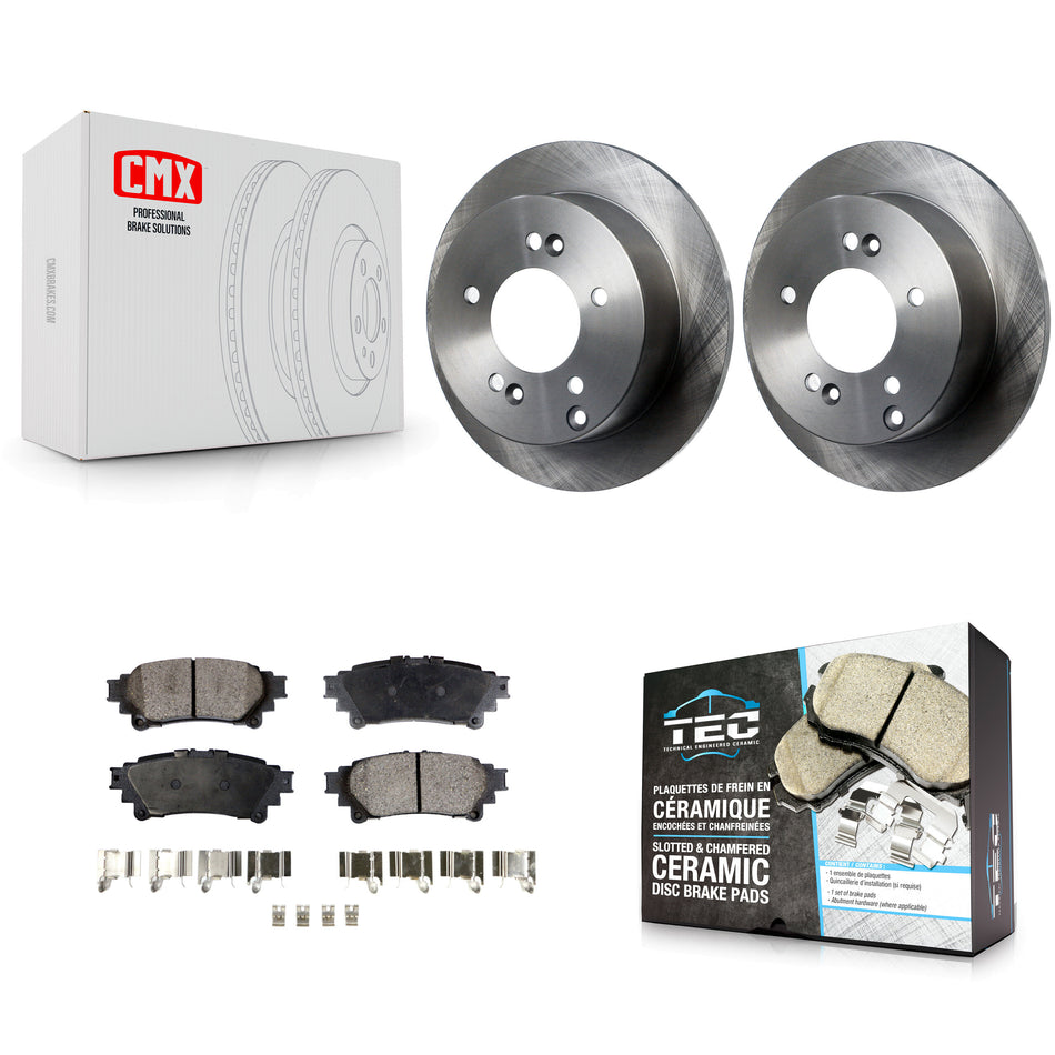 Rear Disc Brake Rotors And Ceramic Pads Kit For Lexus IS250 K8T-101970