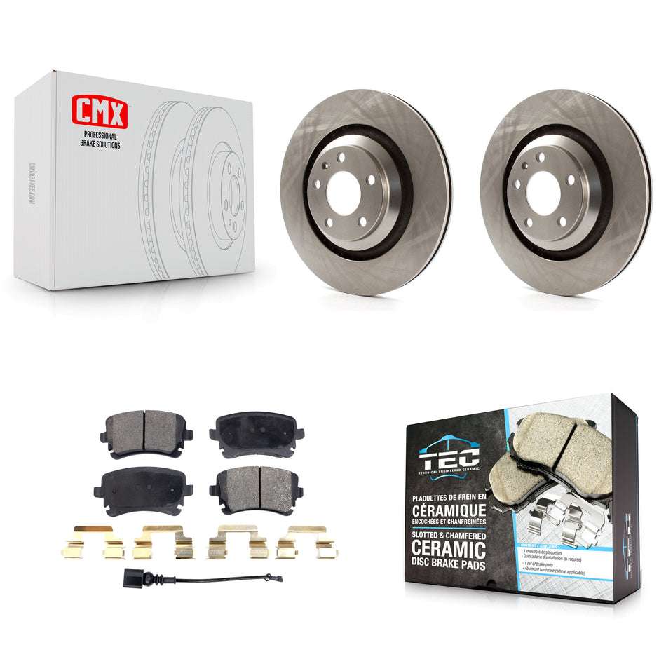Rear Disc Brake Rotors And Ceramic Pads Kit For Audi A6 Quattro With 330mm Diameter Rotor K8T-101977