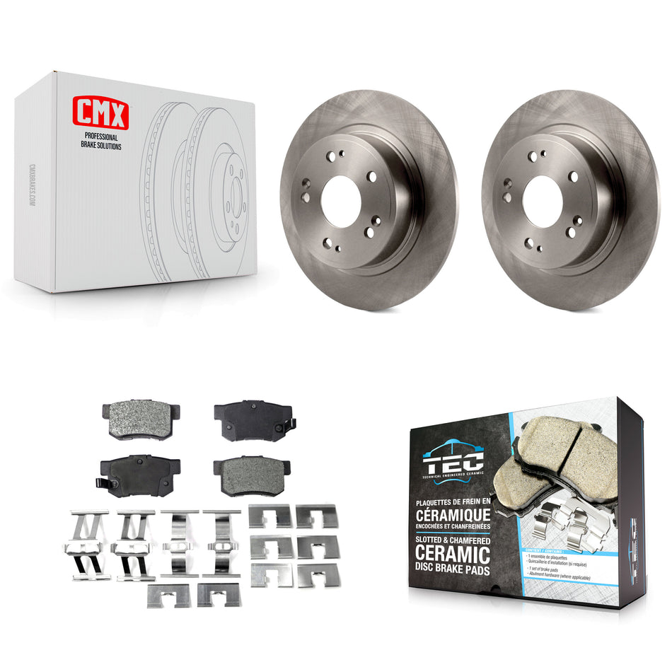 Rear Disc Brake Rotors And Ceramic Pads Kit For Honda Accord Acura ILX K8T-101986