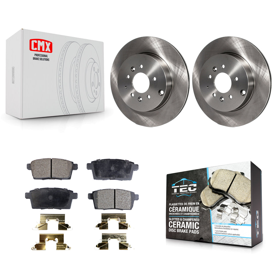 Rear Disc Brake Rotors And Ceramic Pads Kit For 2007-2015 Mazda CX-9 K8T-101987
