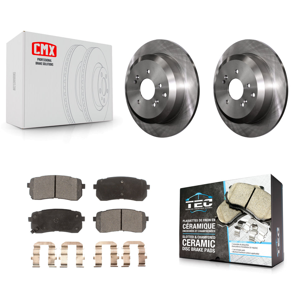 Rear Disc Brake Rotors And Ceramic Pads Kit For 2007-2012 Hyundai Veracruz K8T-101995