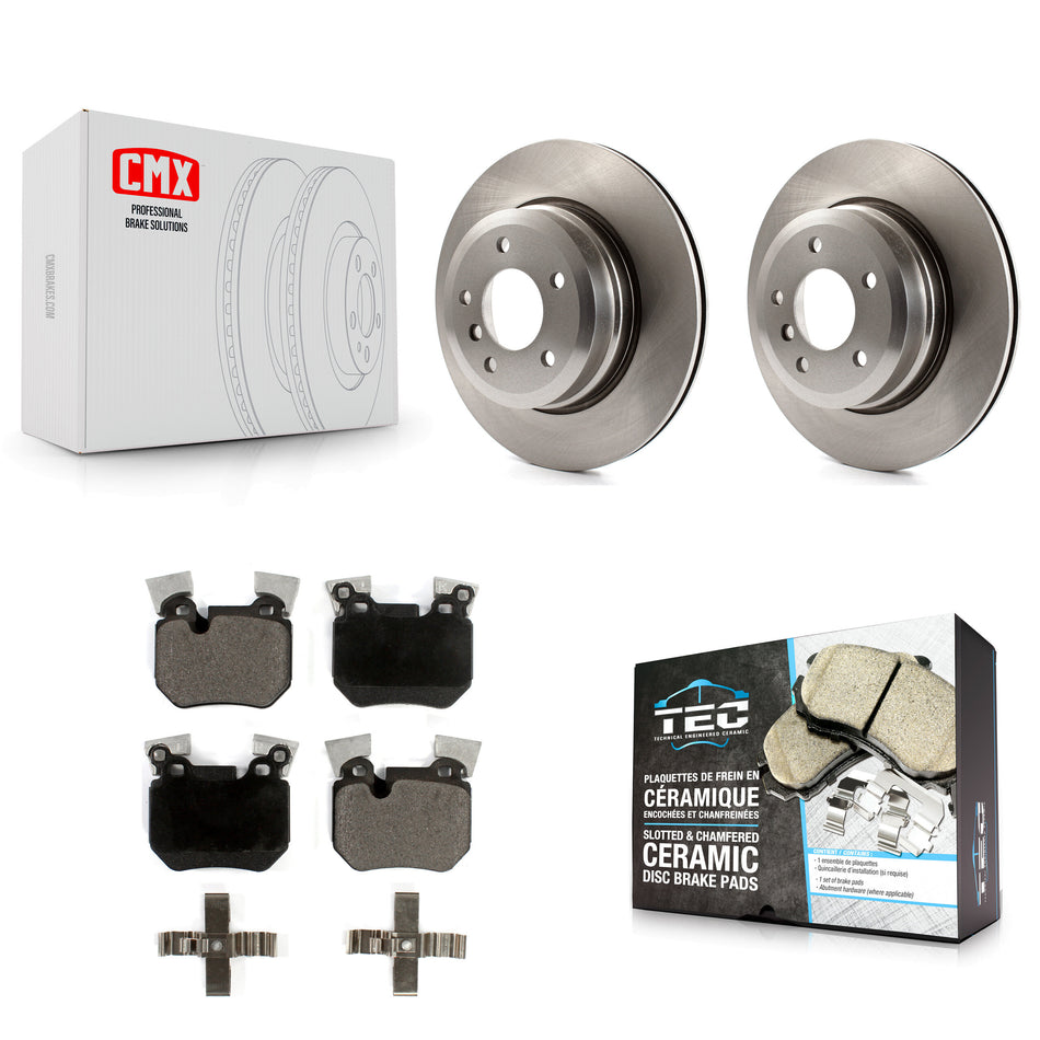 Rear Disc Brake Rotors And Ceramic Pads Kit For BMW 135i 135is K8T-102016