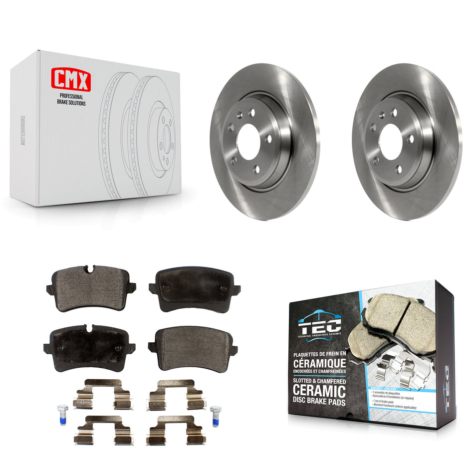 Rear Disc Brake Rotors And Ceramic Pads Kit For Audi A7 Quattro A6 K8T-102019