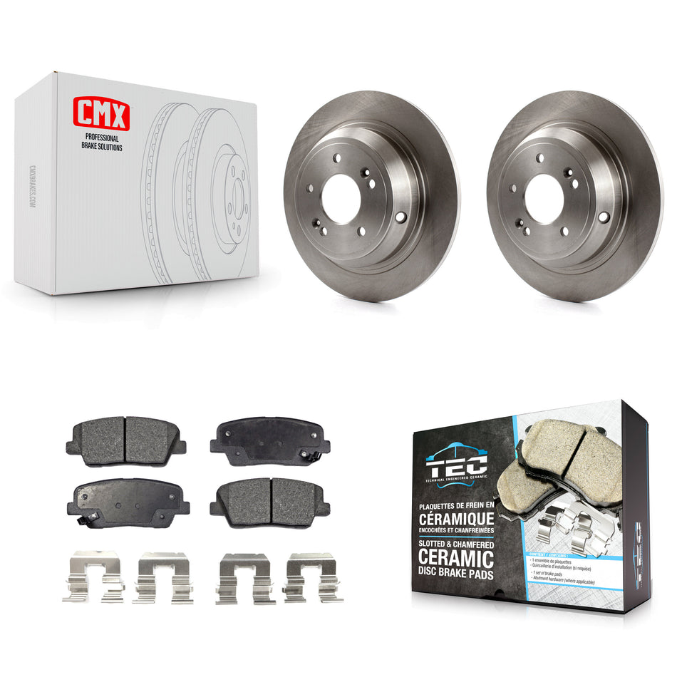 Rear Disc Brake Rotors And Ceramic Pads Kit For Hyundai Genesis K8T-102021