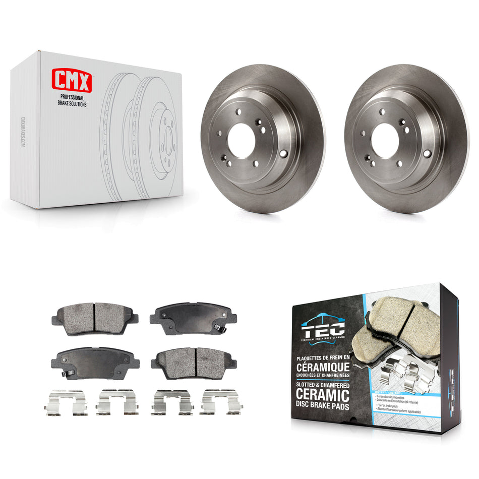 Rear Disc Brake Rotors And Ceramic Pads Kit For Hyundai Genesis G80 Kia K900 K8T-102022