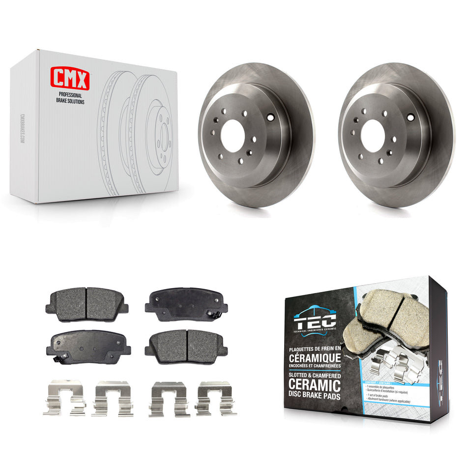 Rear Disc Brake Rotors And Ceramic Pads Kit For 2009-2011 Kia Borrego K8T-102026