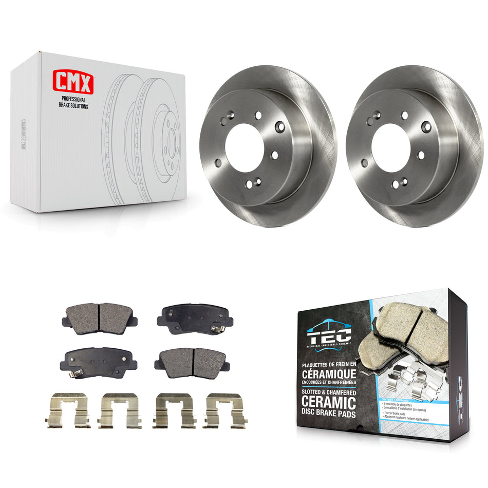 Rear Disc Brake Rotors And Ceramic Pads Kit For 2010-2013 Kia Soul K8T-102030