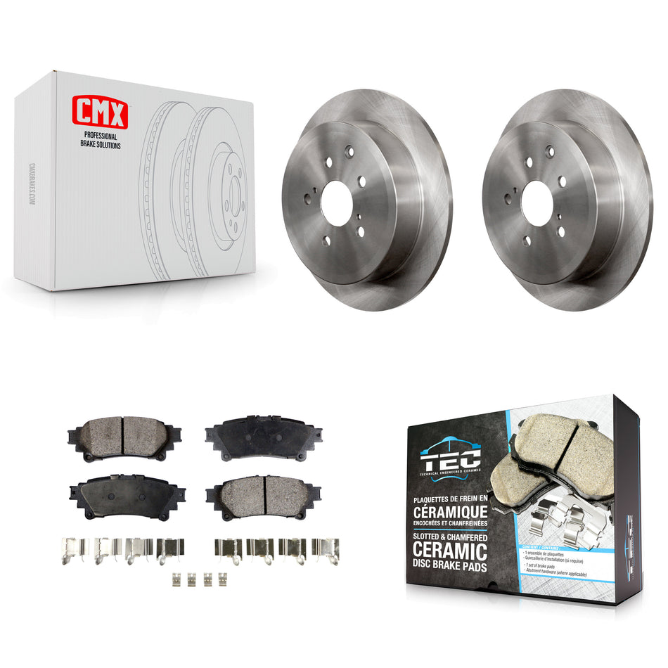 Rear Disc Brake Rotors And Ceramic Pads Kit For Toyota Highlander Sienna Lexus RX350 RX450h K8T-102031