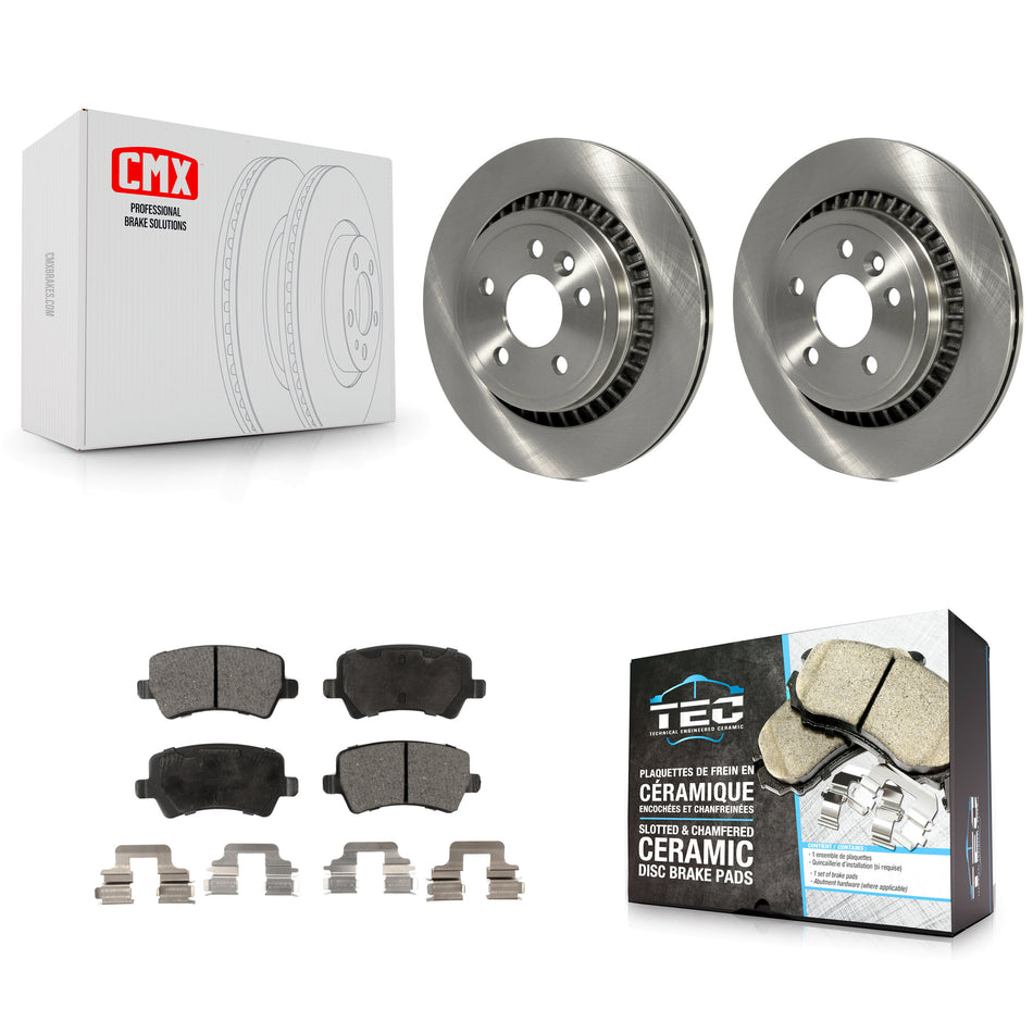 Rear Disc Brake Rotors And Ceramic Pads Kit For 2010-2017 Volvo XC60 K8T-102034