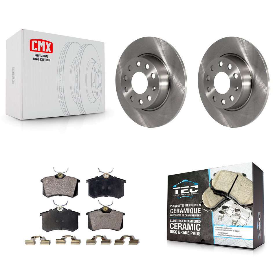 Rear Disc Brake Rotors And Ceramic Pads Kit For Volkswagen Beetle Golf With 272mm Diameter Rotor K8T-102043