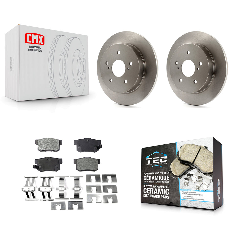 Rear Disc Brake Rotors And Ceramic Pads Kit For 2010-2013 Suzuki Kizashi K8T-102044