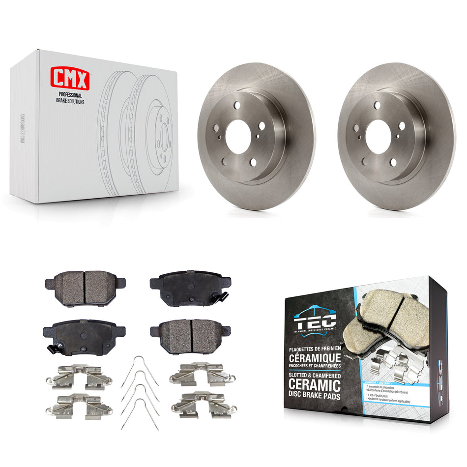Rear Disc Brake Rotors And Ceramic Pads Kit For 2011-2016 Scion tC K8T-102045