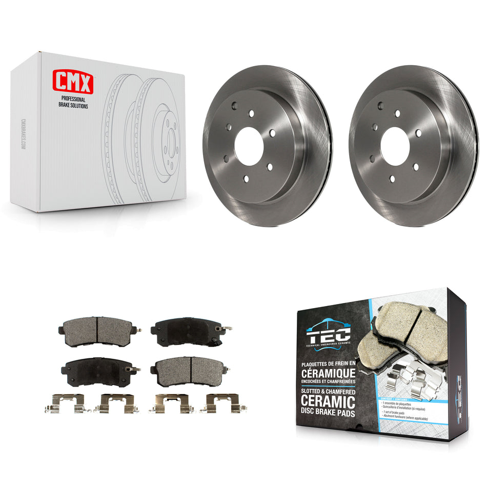 Rear Disc Brake Rotors And Ceramic Pads Kit For INFINITI Nissan Armada QX80 QX56 K8T-102046