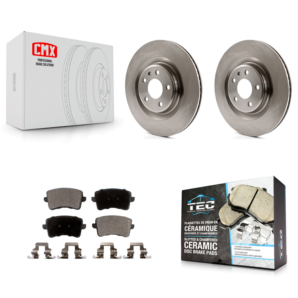 Rear Disc Brake Rotors And Ceramic Pads Kit For Audi Q5 A5 SQ5 Quattro S5 A4 K8T-102050