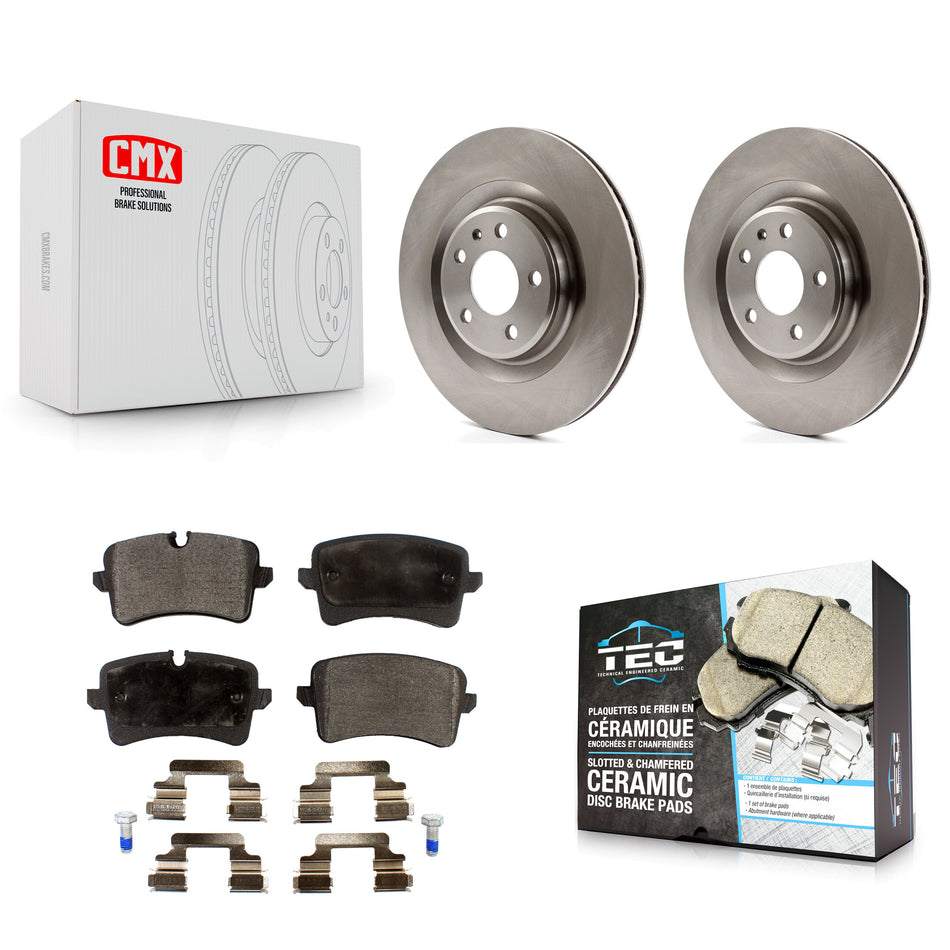 Rear Disc Brake Rotors And Ceramic Pads Kit For Audi A6 Quattro A7 Porsche Macan A8 K8T-102051