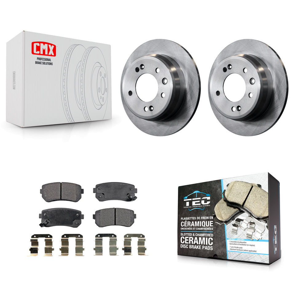 Rear Disc Brake Rotors And Ceramic Pads Kit For Hyundai Elantra Tucson Kia Sportage K8T-102052