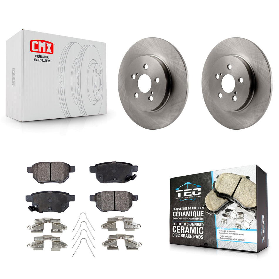 Rear Disc Brake Rotors And Ceramic Pads Kit For Lexus CT200h K8T-102055