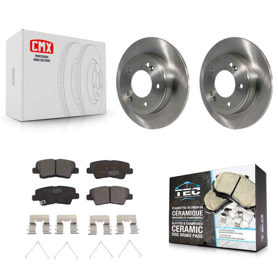 Rear Disc Brake Rotors And Ceramic Pads Kit For Kia Soul Forte Hyundai Veloster Elantra GT Kona Forte5 K8T-102065