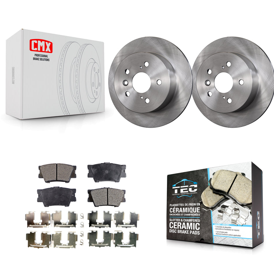 Rear Disc Brake Rotors And Ceramic Pads Kit For Toyota Camry Lexus ES350 Avalon ES300h K8T-102069